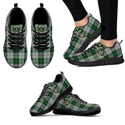 ScotsTee Shop Scottish Erskine Green Clan Crest Tartan Sneakers Tartan Casual Shoes
