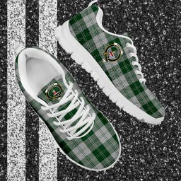 ScotsTee Shop Scottish Erskine Green Clan Crest Tartan Sneakers Tartan Casual Shoes