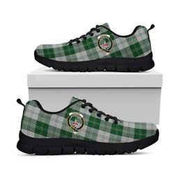 ScotsTee Shop Scottish Erskine Green Clan Crest Tartan Sneakers Tartan Casual Shoes