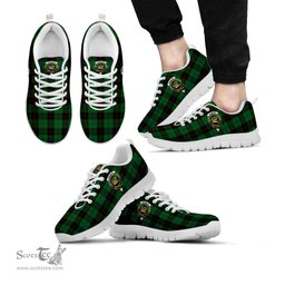 ScotsTee Shop Scottish Douglas Black Clan Crest Tartan Sneakers Tartan Casual Shoes