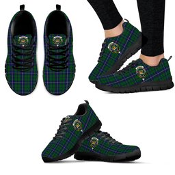 ScotsTee Shop Scottish Douglas Green Clan Crest Tartan Sneakers Tartan Casual Shoes