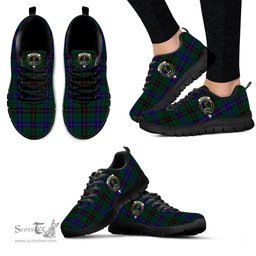 ScotsTee Shop Scottish Davidson Modern Clan Crest Tartan Sneakers Tartan Casual Shoes