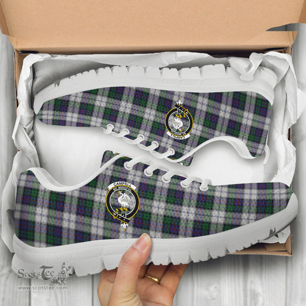 ScotsTee Shop Scottish Campbell of Cawdor Dress Clan Crest Tartan Sneakers Tartan Casual Shoes