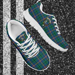 ScotsTee Shop Scottish Carmichael Ancient Clan Crest Tartan Sneakers Tartan Casual Shoes