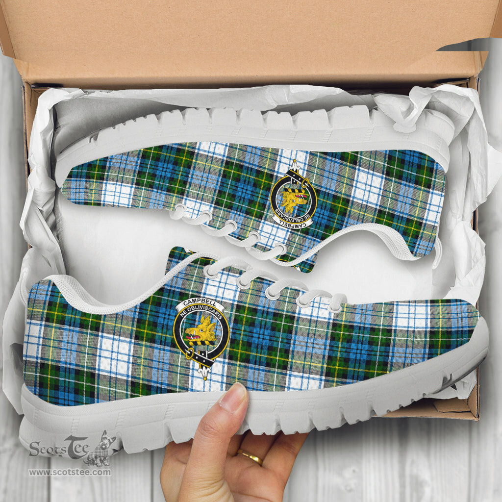 ScotsTee Shop Scottish Campbell Dress Clan Crest Tartan Sneakers Tartan Casual Shoes