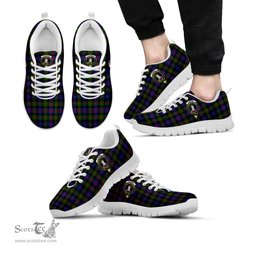ScotsTee Shop Scottish Fleming Clan Crest Tartan Sneakers Tartan Casual Shoes