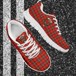 ScotsTee Shop Scottish Fraser Weathered Clan Crest Tartan Sneakers Tartan Casual Shoes