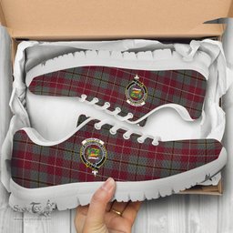 ScotsTee Shop Scottish Douglas Ancient Red Clan Crest Tartan Sneakers Tartan Casual Shoes