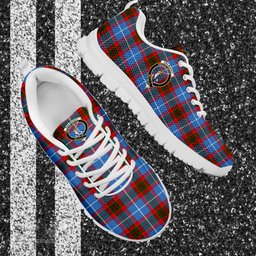 ScotsTee Shop Scottish Dalmahoy Clan Crest Tartan Sneakers Tartan Casual Shoes