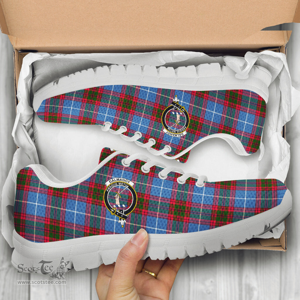 ScotsTee Shop Scottish Dalmahoy Clan Crest Tartan Sneakers Tartan Casual Shoes