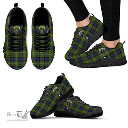 ScotsTee Shop Scottish Ferguson Modern Clan Crest Tartan Sneakers Tartan Casual Shoes