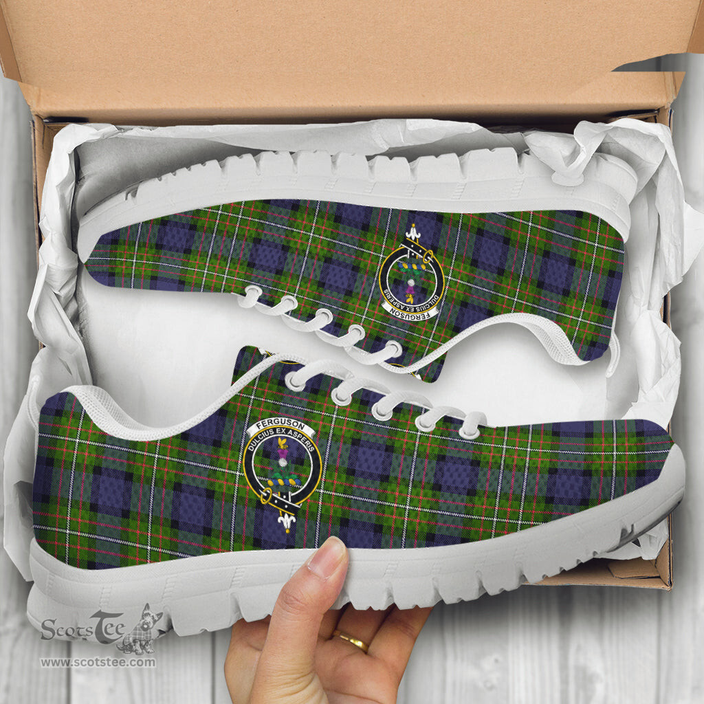 ScotsTee Shop Scottish Ferguson Modern Clan Crest Tartan Sneakers Tartan Casual Shoes