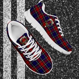 ScotsTee Shop Scottish Clark Red Clan Crest Tartan Sneakers Tartan Casual Shoes