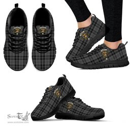 ScotsTee Shop Scottish Drummond Grey Clan Crest Tartan Sneakers Tartan Casual Shoes