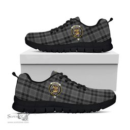 ScotsTee Shop Scottish Drummond Grey Clan Crest Tartan Sneakers Tartan Casual Shoes