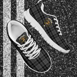 ScotsTee Shop Scottish Drummond Grey Clan Crest Tartan Sneakers Tartan Casual Shoes