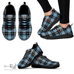 ScotsTee Shop Scottish Clark Ancient Clan Crest Tartan Sneakers Tartan Casual Shoes