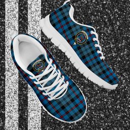 ScotsTee Shop Scottish MacCorquodale Clan Crest Tartan Sneakers Tartan Casual Shoes