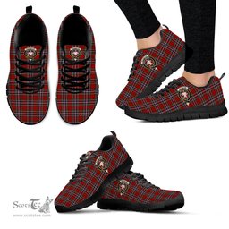 ScotsTee Shop Scottish MacFarlane Red Clan Crest Tartan Sneakers Tartan Casual Shoes