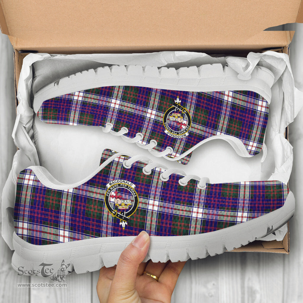 ScotsTee Shop Scottish MacDonald Dress Modern Clan Crest Tartan Sneakers Tartan Casual Shoes