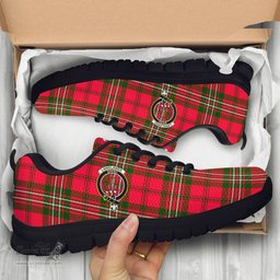 ScotsTee Shop Scottish Langlands Clan Crest Tartan Sneakers Tartan Casual Shoes