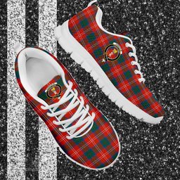 ScotsTee Shop Scottish Chisholm Ancient Clan Crest Tartan Sneakers Tartan Casual Shoes