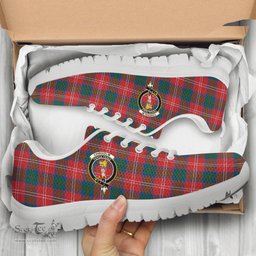 ScotsTee Shop Scottish Chisholm Ancient Clan Crest Tartan Sneakers Tartan Casual Shoes