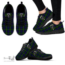 ScotsTee Shop Scottish Gunn Clan Crest Tartan Sneakers Tartan Casual Shoes