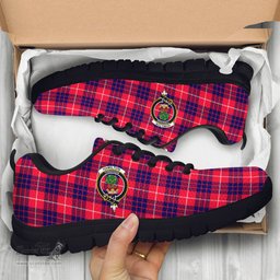 ScotsTee Shop Scottish Hamilton Modern Clan Crest Tartan Sneakers Tartan Casual Shoes