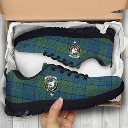 ScotsTee Shop Scottish Lockhart Clan Crest Tartan Sneakers Tartan Casual Shoes