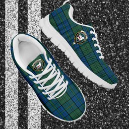 ScotsTee Shop Scottish Lockhart Clan Crest Tartan Sneakers Tartan Casual Shoes
