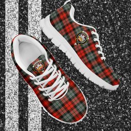 ScotsTee Shop Scottish MacLachlan Weathered Clan Crest Tartan Sneakers Tartan Casual Shoes