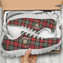 ScotsTee Shop Scottish MacLachlan Weathered Clan Crest Tartan Sneakers Tartan Casual Shoes