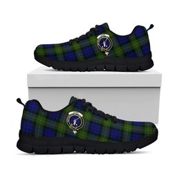 ScotsTee Shop Scottish Gunn Modern Clan Crest Tartan Sneakers Tartan Casual Shoes