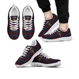 ScotsTee Shop Scottish Gordon Red Clan Crest Tartan Sneakers Tartan Casual Shoes