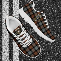 ScotsTee Shop Scottish Gunn Weathered Clan Crest Tartan Sneakers Tartan Casual Shoes