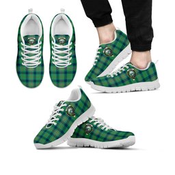 ScotsTee Shop Scottish Kennedy Ancient Clan Crest Tartan Sneakers Tartan Casual Shoes
