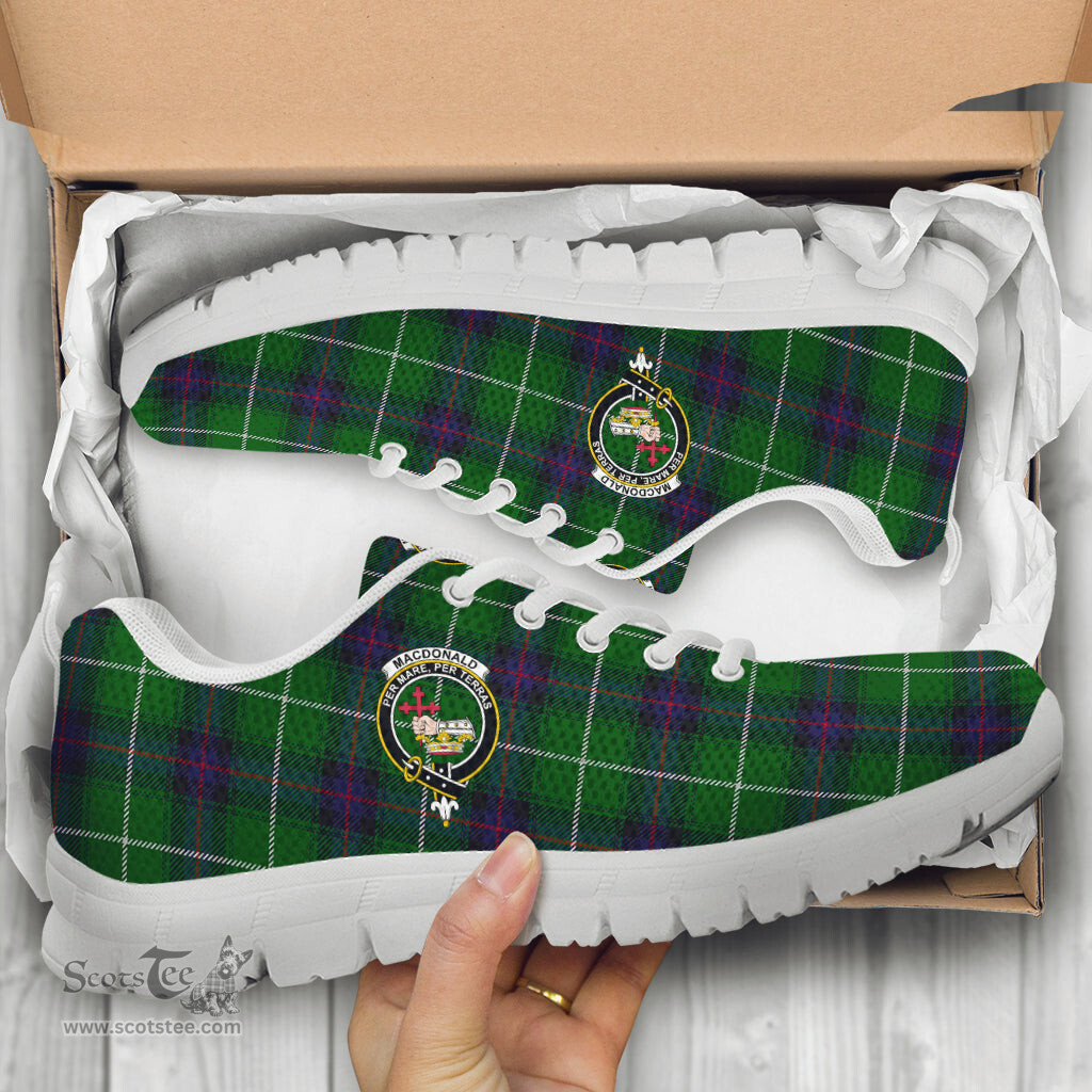 ScotsTee Shop Scottish MacDonald of The Isles Clan Crest Tartan Sneakers Tartan Casual Shoes