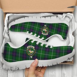 ScotsTee Shop Scottish MacDonald of The Isles Clan Crest Tartan Sneakers Tartan Casual Shoes