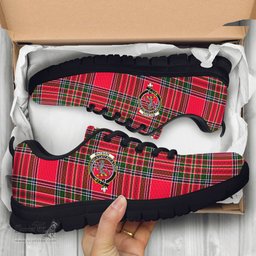 ScotsTee Shop Scottish MacBain Clan Crest Tartan Sneakers Tartan Casual Shoes