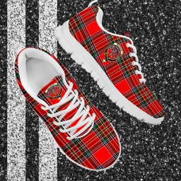 ScotsTee Shop Scottish MacBain Clan Crest Tartan Sneakers Tartan Casual Shoes