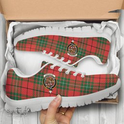 ScotsTee Shop Scottish MacAulay Ancient Clan Crest Tartan Sneakers Tartan Casual Shoes