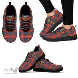 ScotsTee Shop Scottish Hamilton Ancient Clan Crest Tartan Sneakers Tartan Casual Shoes