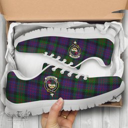 ScotsTee Shop Scottish MacDonald Clan Crest Tartan Sneakers Tartan Casual Shoes