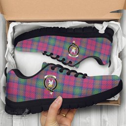 ScotsTee Shop Scottish Lindsay Ancient Clan Crest Tartan Sneakers Tartan Casual Shoes