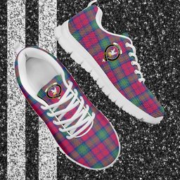 ScotsTee Shop Scottish Lindsay Ancient Clan Crest Tartan Sneakers Tartan Casual Shoes
