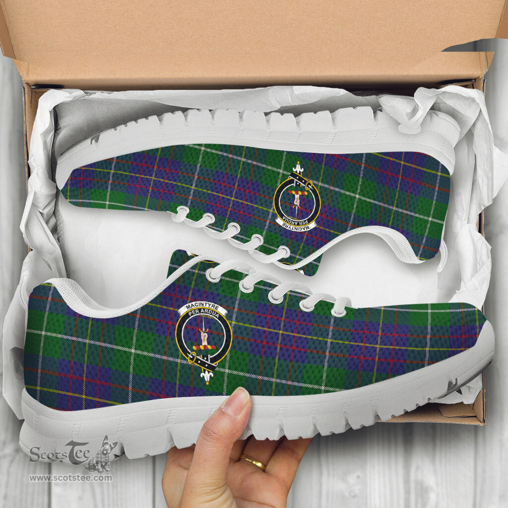 ScotsTee Shop Scottish MacIntyre Inglis Clan Crest Tartan Sneakers Tartan Casual Shoes