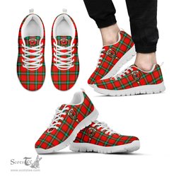 ScotsTee Shop Scottish MacLaine of Loch Buie Clan Crest Tartan Sneakers Tartan Casual Shoes