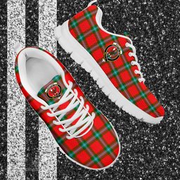 ScotsTee Shop Scottish MacLaine of Loch Buie Clan Crest Tartan Sneakers Tartan Casual Shoes