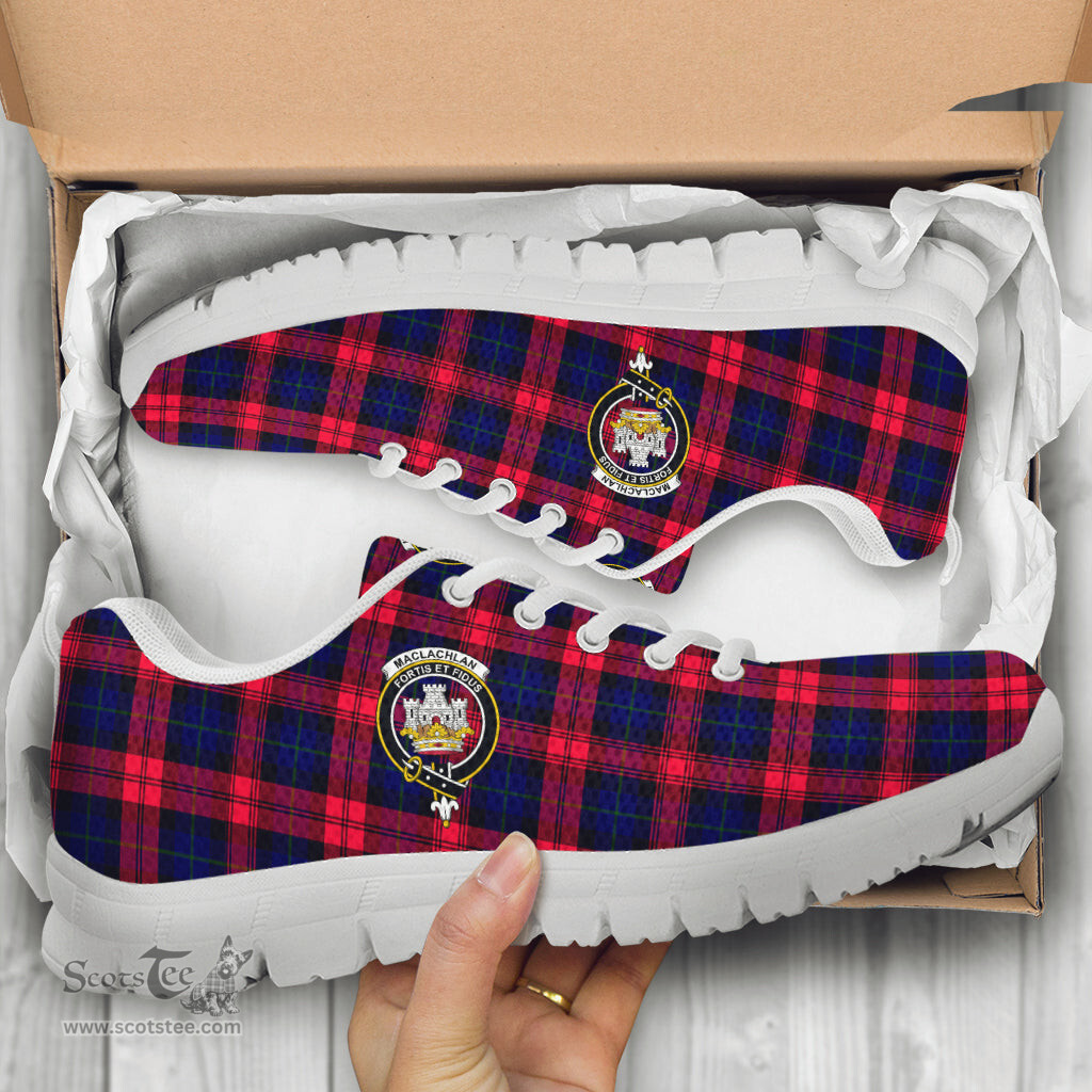 ScotsTee Shop Scottish MacLachlan Modern Clan Crest Tartan Sneakers Tartan Casual Shoes